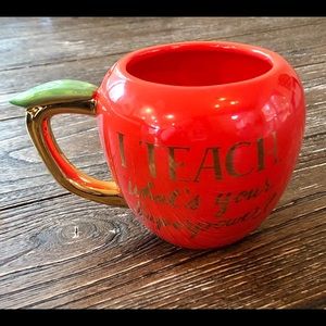NEW Paper Source Apple Teach Mug